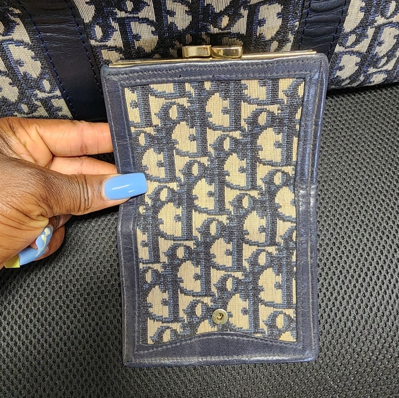 Auth Dior Trotter Montiagne Navy Boston Bag And Wallet Bundle - Picture 6 of 15